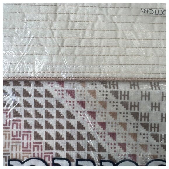 Wamsutta Nassau No-Iron Dbl Flat Sheet Beige Multicolor 50% Cotton/Poly 1981 Vtg - Picture 3 of 3